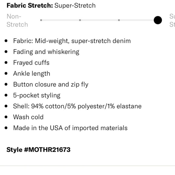 MOTHER THE RASCAL ANKLE SNIPPET IN A TRIP DOWN MEMORY LANE SUPER STRETCH DENIM - Picture 7 of 16